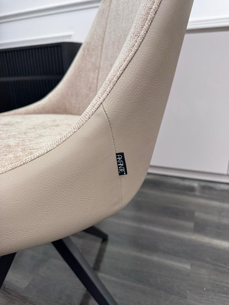 FV Jose Pebble Beige Fabric Swivel Dining Chair (Pre-sale)7