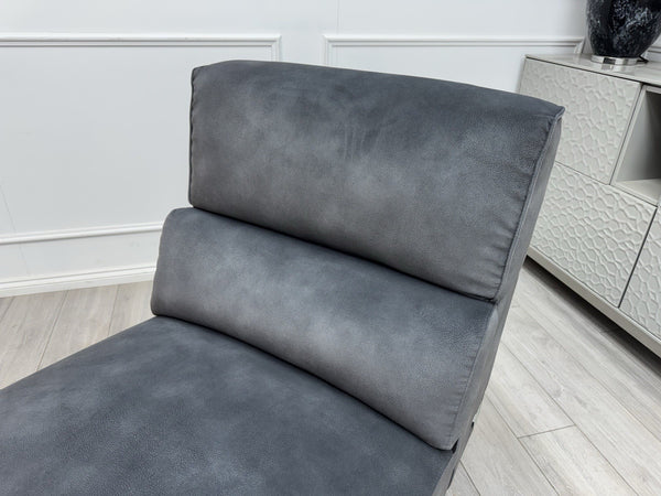 Sofology Dakota Middle Section Dark Grey Velvet Fabric1