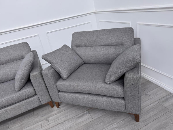 Furniture Village UNIQA Grey Fabric 3 & 2 & 1 Seater Power Recliner Sofa Set13