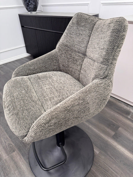 Furniture Village Kiara ash grey fabric swivel dining barstool (Pre-sale)8