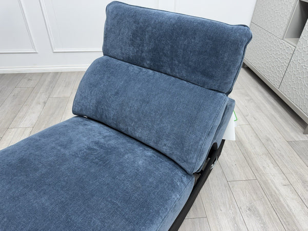 Sofology Plaza Middle Section Power Recliner & Headrest Chenille Denim Blue8