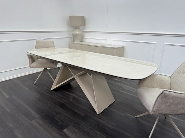 Furniture Village Mirage Large Extending Dining Table marble-effect ceramic top6