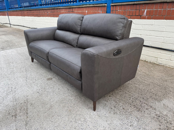 La-Z-Boy Dark Grey Leather 3 Seater Power Recliner Sofa7