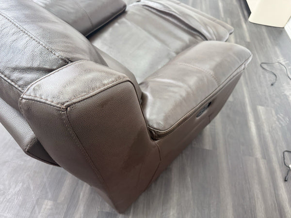 DFS Manual Recliner Armchair Brown Leather8