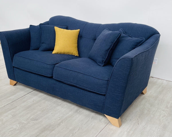 New Sofology Bartelli Navy Blue Fabric 2 Seater Sofa7
