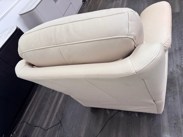 G Plan Kingsbury Beige / Taupe Leather Power Recliner Armchair (Lumbar Support)8