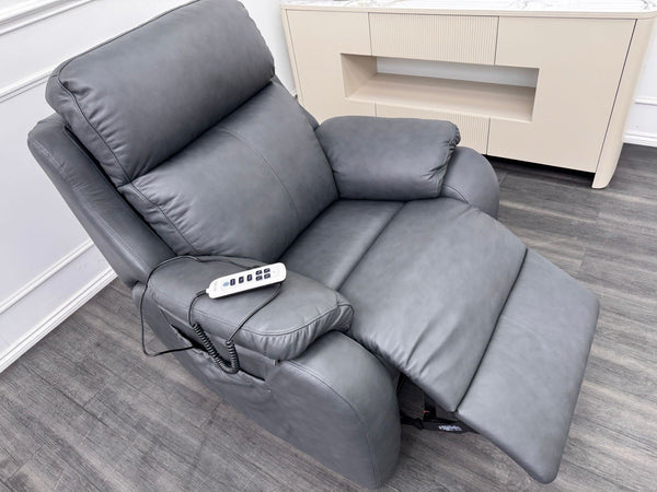 G Plan Kingsbury Cambridge Petrol Blue Power Rise And Recliner Armchair Headrest14