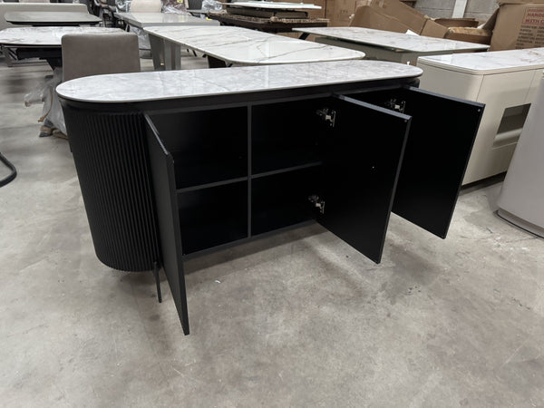 Furniture Village CRETE Large 3 Door Ceramic Top Sideboard 2