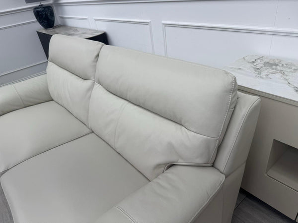 Furniture Village Hetty 3 + 3 Seater Sofa Set in Ivory/Off White Leather2