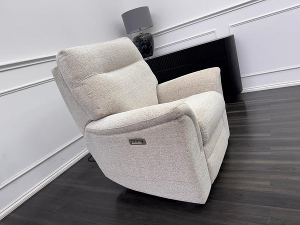 Parker Knoll Hudson 23 Beige Fabric Armchair Power Recliner & Headrest & Lumbar2