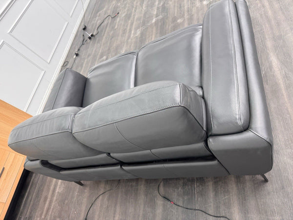 DFS San Antonio Black Leather Power Recliner 2 Seater Sofa13