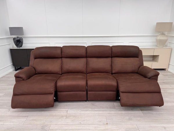 Sofology Gracie 4 Seater Power Recliner Sofa In Brown Material0
