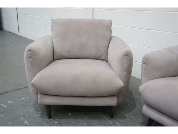 Sofology Adler lifestyle mottled marble fabric 3 seater + armchair sofa set1