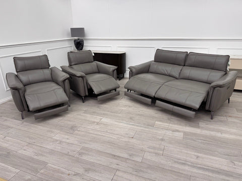 FV Jude 3 Seater & 2x Armchair Power Recliner Sofa Set with Telescopic Headrests0