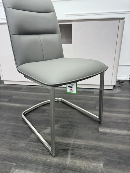 Furniture Village Cashmere grey faux leather cantilever dining chair (Pre-sale)3
