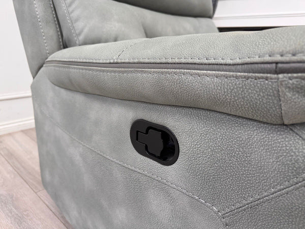 DFS Foster Manual Recliner Armchair Grey Velvet1