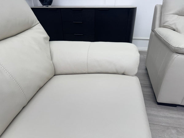 Furniture Village Hetty 3 + 3 Seater Sofa Set in Ivory/Off White Leather14