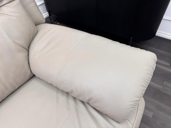 Furniture Village TOUCH 3 Seater Power Recliner Sofa Taupe Leather18