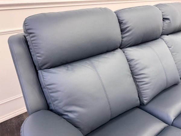 G Plan Kingsbury Navy Leather 3 Seater Sofa Power Recliner Headrest & Lumbar16