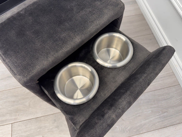 Sofology Radleigh Console Charcoal Velvet Cup Holders Storage15