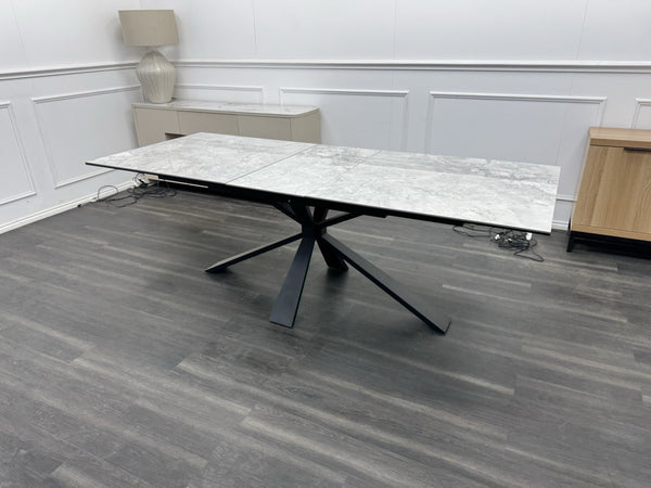 Furniture Village Crete Large Extending Dining Table marble-effect ceramic top0