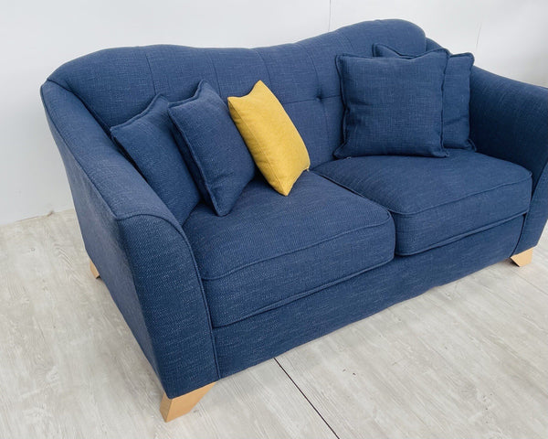 New Sofology Bartelli Navy Blue Fabric 2 Seater Sofa9
