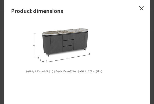 Furniture Village JOSE Large 2 Door 3 Drawer Sideboard 1