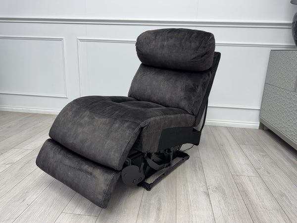 Sofology Radleigh Middle Section Power Recliner & Headrest Velvet Charcoal Grey7