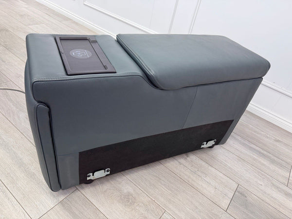 Sofology Plaza Console Peacock Leather Cup Holders Wireless Charging Socket3