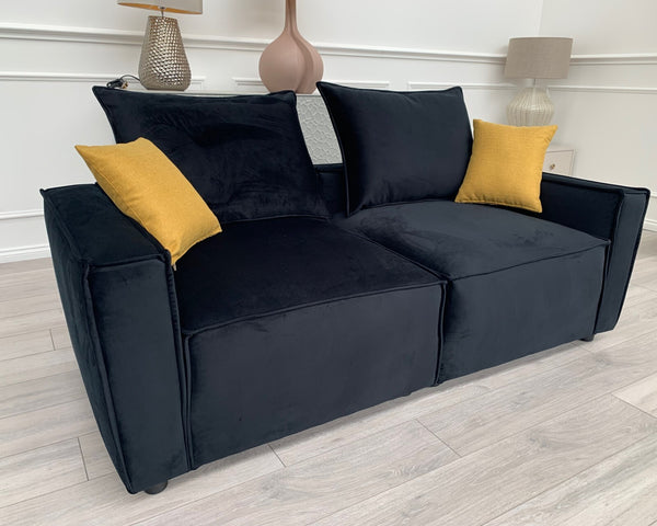 New Black 2 Seater Split cinema sofa style (Delivery Available)15