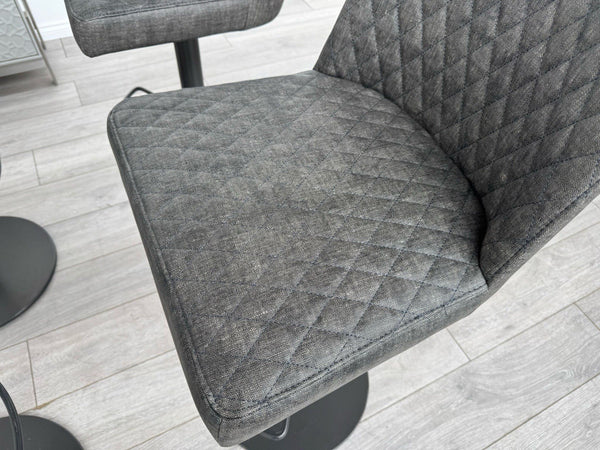 Furniture Village Earth Set Of 4 Dark Grey Dining Barstools Lift Pedestal4