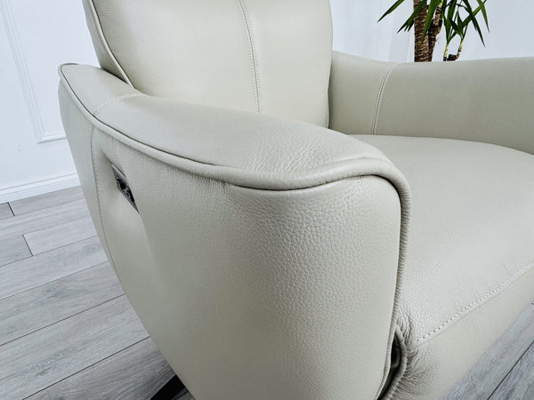 New Gillies Trent TVCH TV Reclining Chair, Feather Grey Genuine Leather RRP£19996