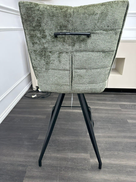 Furniture Village Saturn Green Fabric Swivel Dining Barstool3