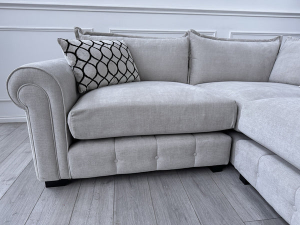 Furniture Village SUMPTUOUS Cream Fabric Corner Sofa 3/CNR/1 RRP £38958