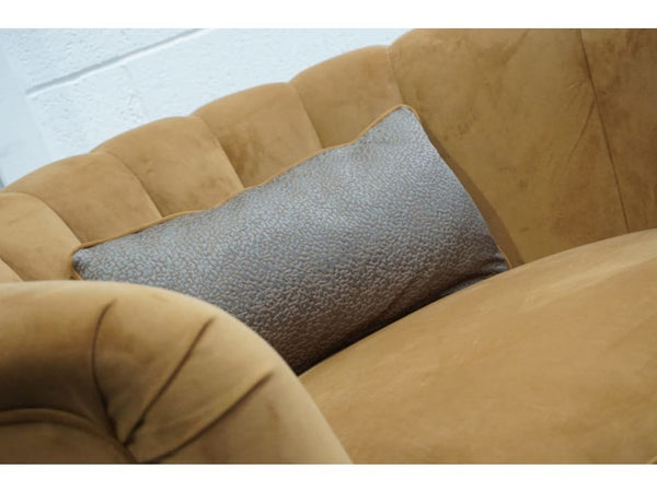 Duresta Bardot zion camel velvet fabric large swivel armchair4