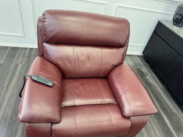Furniture Village Moreno Lift and Rise Recliner Armchair Burgundy Leather6
