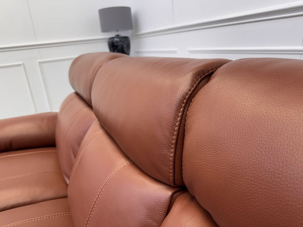 Furniture Village Moreno Power Recliner 3 Seater Sofa Brown Leather12