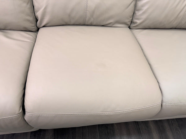 Furniture Village TOUCH 3 Seater Power Recliner Sofa Taupe Leather6