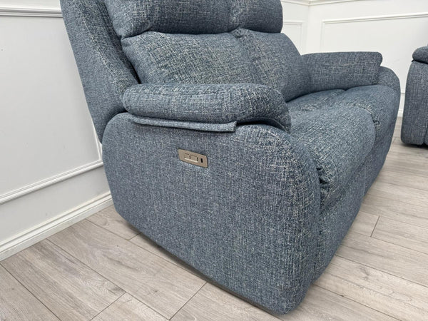 G Plan Kingsbury 2 + 2 Seater Sofa Set Power Recliner Shore Blue15
