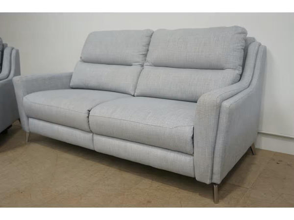Parker Knoll Portland 3 Seater Sofa & Power Recliner Armchair - Baby Blue Fabric5
