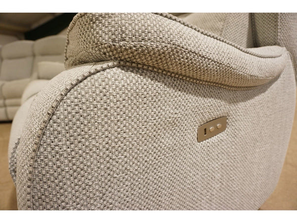 Parker Knoll Boston grey fabric Power Recliner 3+3 Seater Sofa Set2