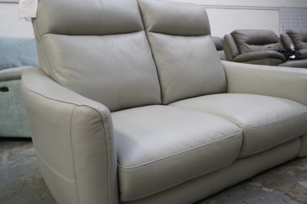 Furniture Village Petit feather grey leather standard 2 seater sofa2