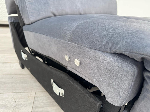 Sofology Marvella Flecked Charcoal Grey Velvet Middle Section Power Recliner14