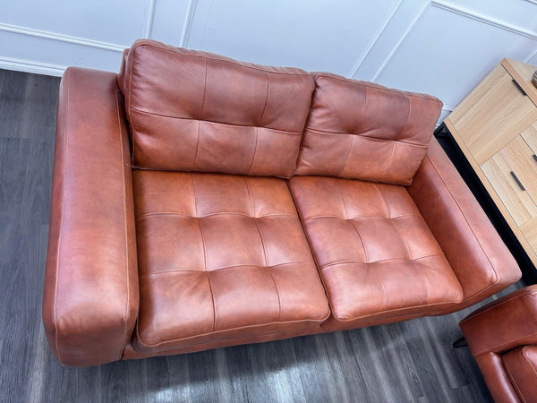 Barker And Stonehouse Houghton 2+2 Seater Sofas Brown Leather3