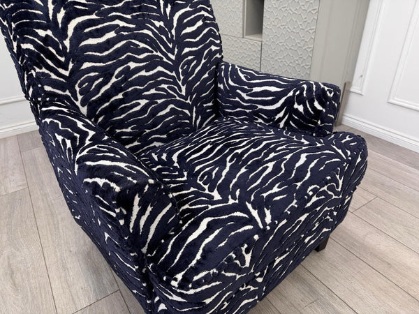 Furniture Village Sasha Accent Black And White Zebra Strip Fabric8