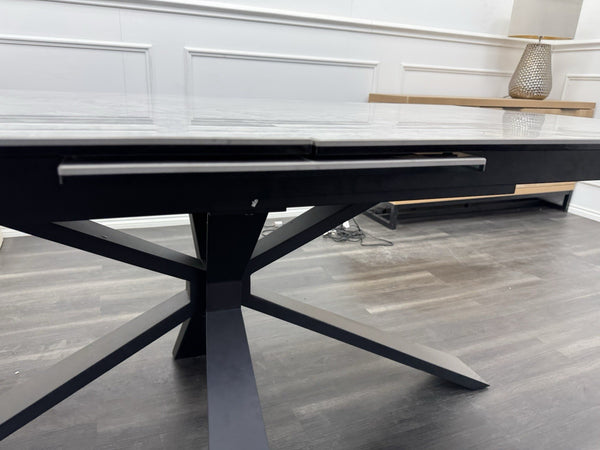 Furniture Village Crete Large Extending Dining Table marble-effect ceramic top2