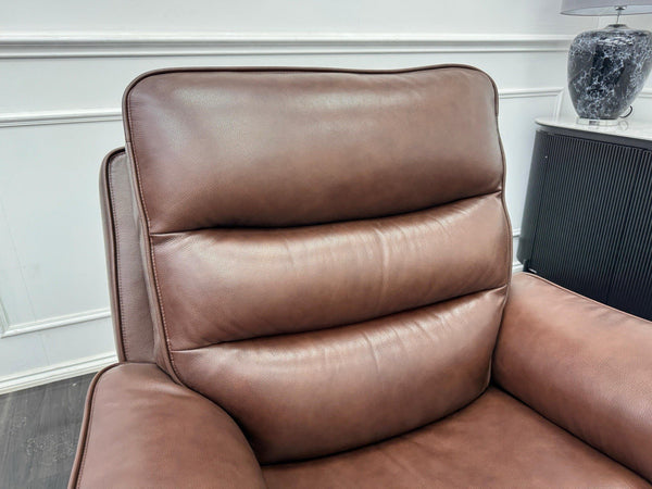 LAZY BOY Anderson Power Recliner Armchair In Brown Leather7