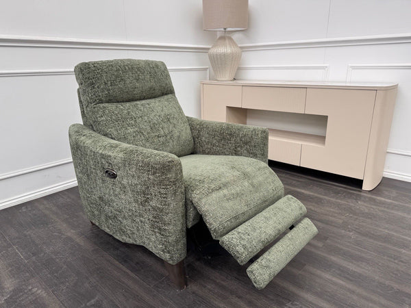Furniture Village Petit Olive Fabric Armchair Power Recliner0