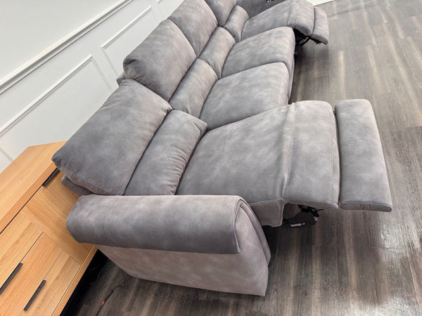 Furniture Village Nixon Large 4 Seater Sofa Power Recliner In Grey Lux Velvet7