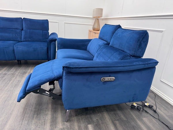 FV Jude 2+2 Seater Sofa Set Power Recliners with Telescopic Headrests Navy Blue14